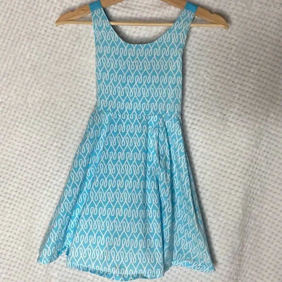 crown and ivy blue and white dress Belk Crown & Ivy Women's 3/4 Sleeve Smocked Bodice Dress 99.50